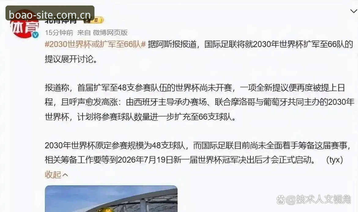 世界杯66队扩军计划：4个关键变化与中国足球的3大机遇